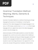 Grammar Translation Method - Meaning, Merits, Demerits & Techniques