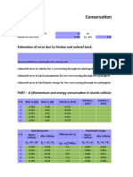 Conservation Laws and Collisions: Estimation of Error Due To Friction and Unlevel Track