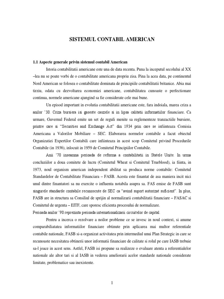 Sistemul Contabil American | PDF