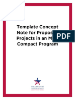 Template Concept Note For Proposed Projects in An MCC Compact Program