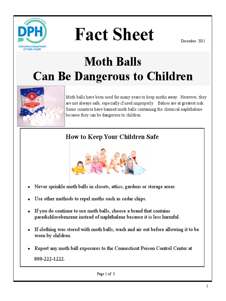 Mothballs and it's effects PDF Poison Occupational Safety And Health
