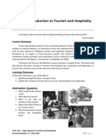 Lesson 1.1: Introduction To Tourism and Hospitality Laws