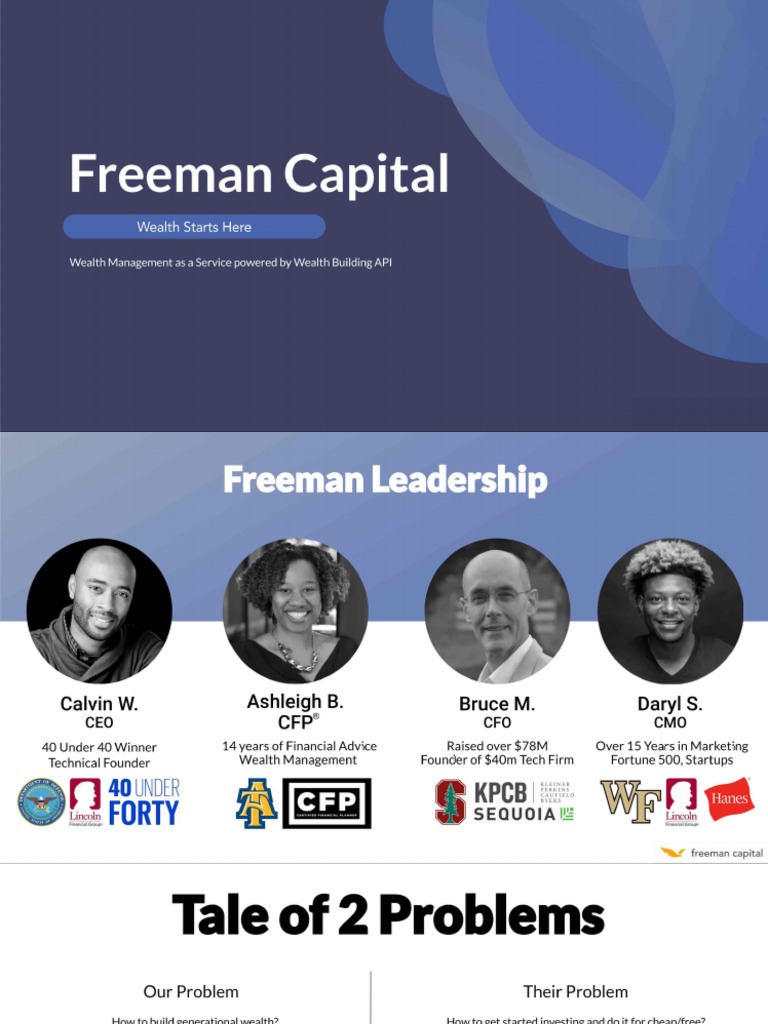 Freeman Capital Pitch Deck | PDF | Wealth | Private Sector