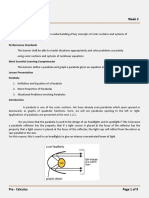 Parabola Week 2: Content Standards