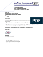 Nomor: ND/004/BN-SM/HRGA/III/2023 Internal Memo: Site Manager PT Bima Nusa Internasional Perihal: Perhitungan Overtime & Pemberian Dana Takjil