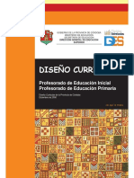 Diseño Curricular de la Provincia de Córdoba para Profesorados de Educación Inicial y Primaria