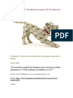 Informe Especial: El Millonario Negocio de Las Mascotas: Propuesta: Línea de Accesorios de Moda para Mascotas y Afines