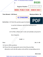 12th English Public Exam 2023 Model Question Paper 2 With Answer Keys English Medium PDF Download