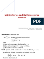 Topic 17 - Infinite Series and Its Convergence - Continued