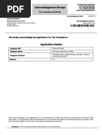 Tax Compliance Certificate PDF