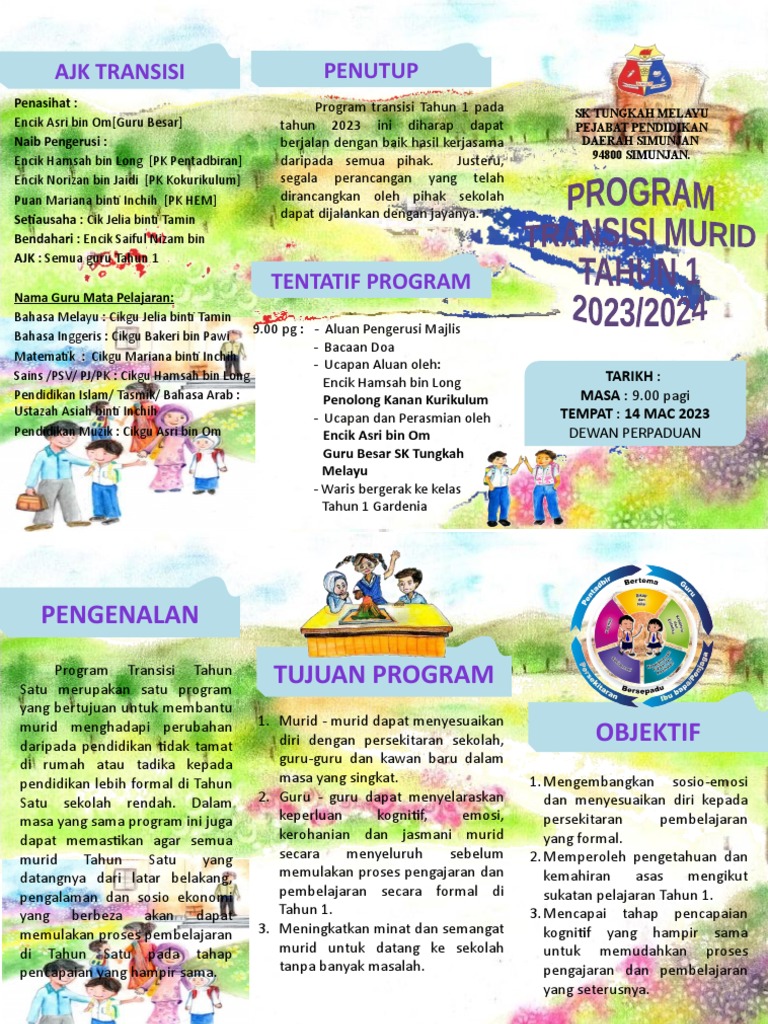Program Transisi Tahun 1 SK Tungkah Melayu | PDF | Karier & Perkembangan