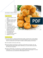 RECIPE 3 Potato Croquettes