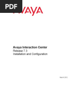 Avaya Interaction Center: Release 7.3 Installation and Configuration