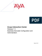 Avaya Interaction Center Release 7.3 Business Advocate Guide
