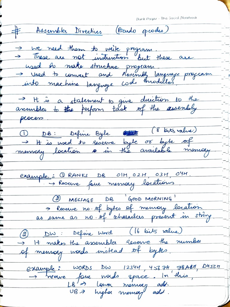 Assembler Code and Directives Guide | PDF