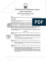 Modificación Del Articulo 9°, 31°, 33°, 51°, 52°, 59°, 64°, 65° y 92° Del Reglamento de Estudios-RESOLUCION #080-2019-CU-R-UNAS