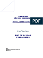 Pão de Açucar Extra Super: Diretrizes Técnico Descritivo Instalações Elétricas