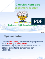 30 de Septiembre de 2020: Clase de Ciencias Naturales