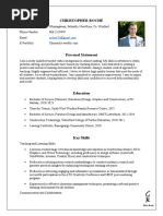 Christopher Roche CV