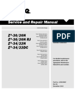 Service and Repair Manual: Z - 30/20N Z - 30/20N RJ Z - 34/22N Z - 34/22DC