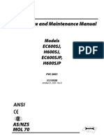 Service and Maintenance Manual: Models EC600SJ, H600SJ, EC600SJP, H600SJP