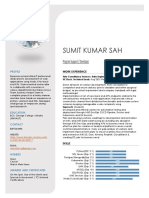 Experienced IT Pro Sumit Kumar Sah's Resume