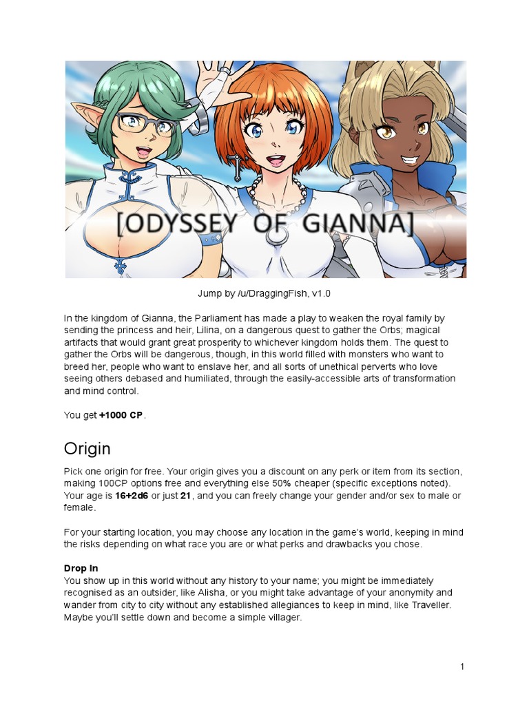Odyssey of Gianna v1.0 | PDF