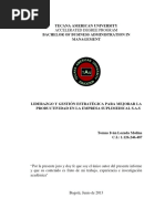 Liderazgo Y Gestión Estratégica para Mejorar La Productividad