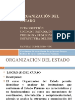 Organización Del Estado: Introducción Unidad I: Estado, División de Poderes Y Funciones, Estructura Del Estado