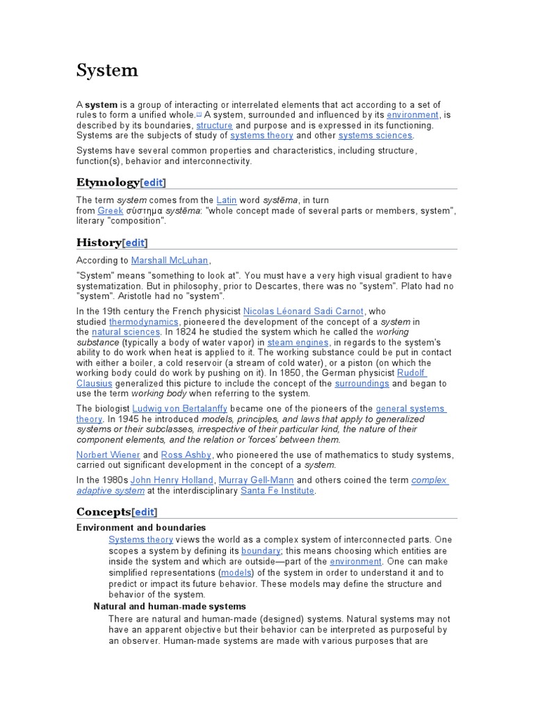 System Etymology PDF System Science