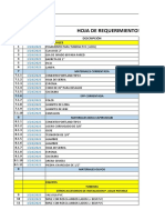 Hoja requerimientos materiales proyecto