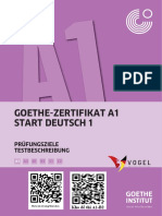 Goethe-Zertifikat A1 Start Deutsch 1: Prüfungsziele Testbeschreibung