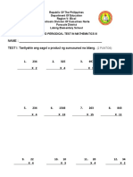 Republic Of The Philippines Second Periodical Test In Mathematics III