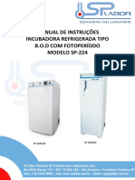 Manual de instruções para incubadora refrigerada SP-224