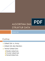 Algoritma Dan Struktur Data: Linked List