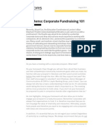 I.G. Memo: Corporate Fundraising 101: August 2011