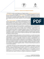 CATEGORIA "D" - Proyectos de Investigación Geográfica Fundamentos