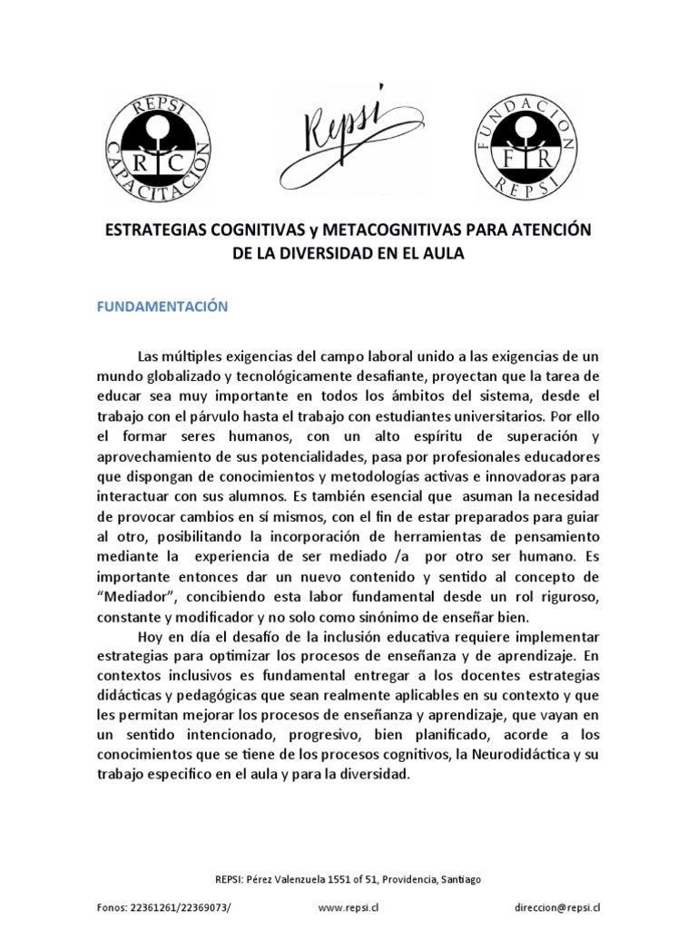 Estrategias para la Diversidad en Aula | PDF | Aprendizaje | Enseñando