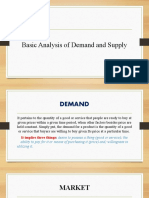 Basic Analysis of Demand and Supply
