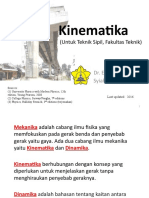 Kinematika: (Untuk Teknik Sipil, Fakultas Teknik)