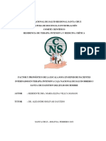 Factor Y Pronóstico DE LA Escala Sofa EN Sepsis DE Pacientes Internados EN Terapia Intensiva