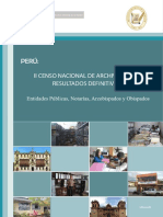 II CENSO NACIONAL DE ARCHIVOS 2014 - Entidades Públicas, Notarías, Arzobispados y Obispados3