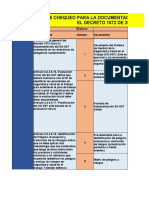 Lista de Chequeo Decreto 1072