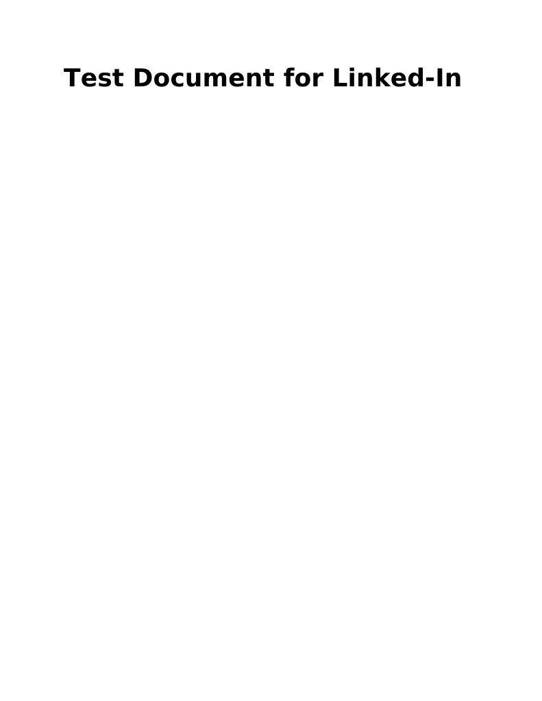 Test Document For Linked | PDF