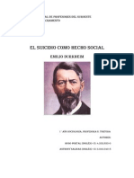 El Suicidio Como Hecho Social Segun Durkheim