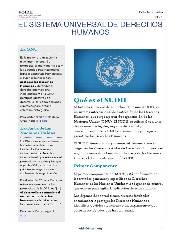 Sudh-Sistema de Derechos Humanos | PDF | Naciones Unidas | Relaciones ...