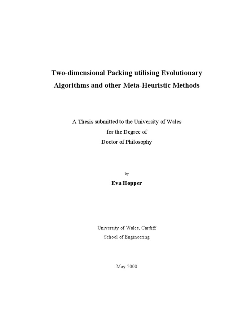 2D Packing via Evolutionary Algorithms | PDF | Metaheuristic | Genetic ...