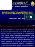 Microtremores - Ing. Fernando Lazares