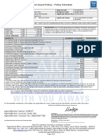 Travel Guard Policy - Policy Schedule