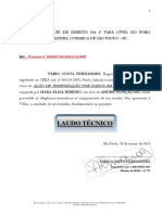 Laudo técnico sobre danos causados por vazamento entre apartamentos